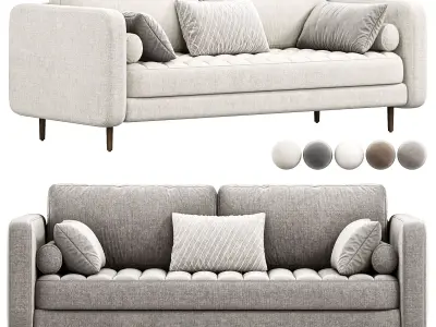 Dennes Sofa By Westelm 3D model