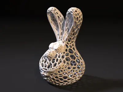 Rabbit head 3D print model