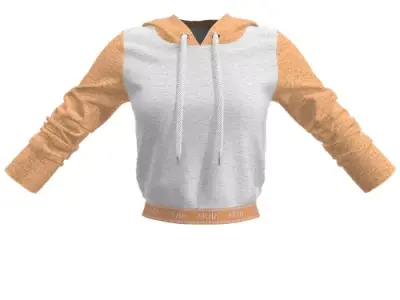 Girl hoodie  Low-poly 3D model