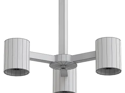 malmo light fixture with three lights 3D model