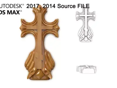 Cross 3D print source model 3D model