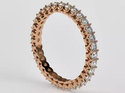 Ring path with stones 3D print model