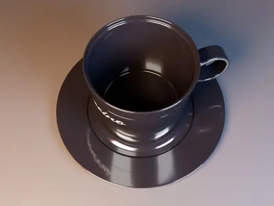 Cappuccino mug Free low-poly 3D model