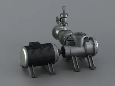 pump pumping centrifugal power fluid water engine 3D model