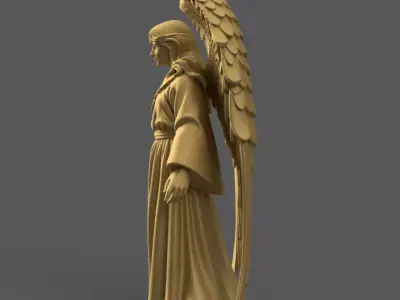 Majestic Christmas Angel STL File for 3D Printing 3D print model