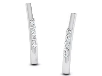 Solitaire Diamond Earring 3D print model