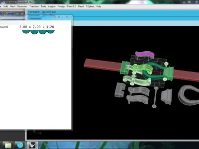 Bracelet with leather 3D print model