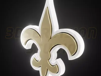 New Orleans Saints logo - Cinematic - 3D print 3D model