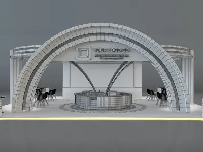 Booth Exhibition Stand a650 3D model