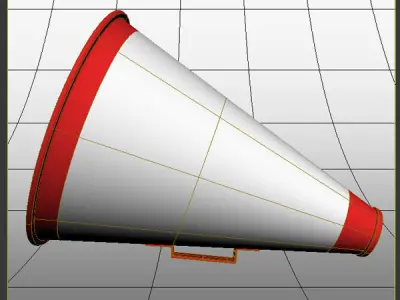 Megaphone 01 Low-poly 3D model