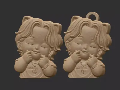 bts heart cnc model  3D print model