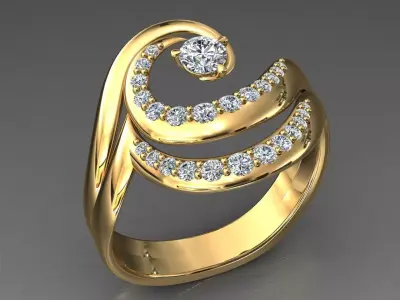 Diamond Ring Wave 3D print model