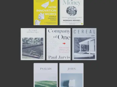 Set of Books Low-poly 3D model