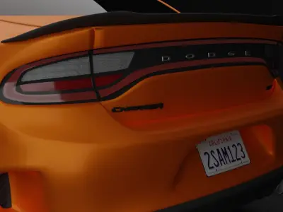 Dodge Charger 2019 Grand Turismo orange metallic 3D model
