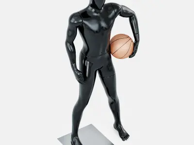 Faceless mannequin basketball 27 3D model