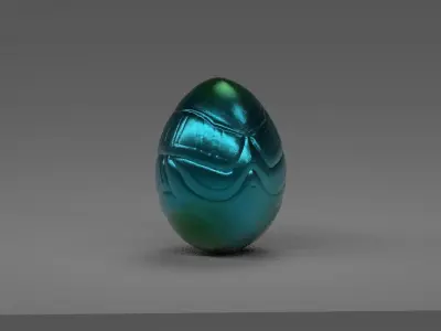 Dragon Egg Low-poly 3D model