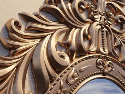 Carved Frame 3 Low-poly 3D model