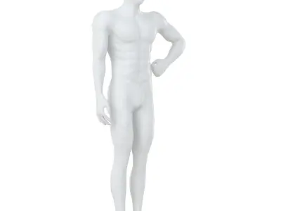 Male white mannequin 98 3D model