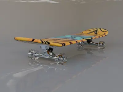 skateboard 3D model