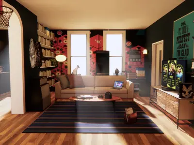 Living room 3D model 3