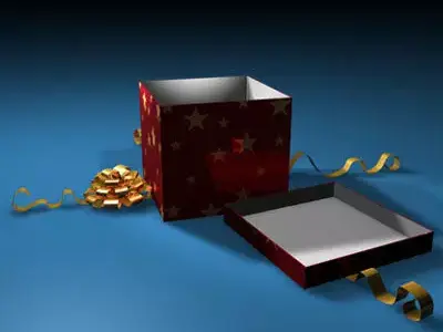 Open gift box 3D model