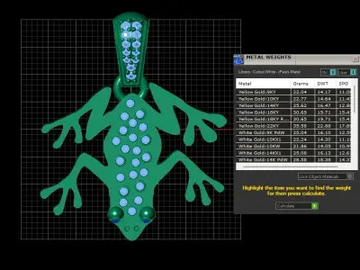 HIP HOP LIZARD PENDANT 3D PRINTABLE MODEL 3D print model