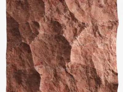 46-RockPanel sandstone wall texture 3D model
