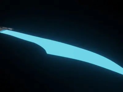 Sci-Fi Extendable Dao Sword - Free Version Free 3D model
