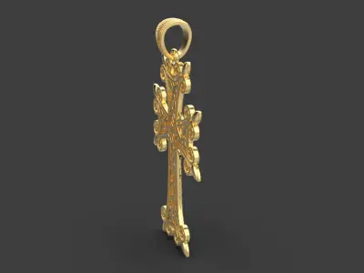 Armenian Cross Pendant 52874 3D print model