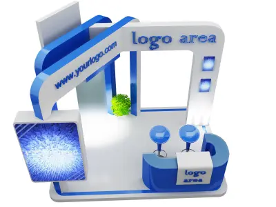  Booth Exhibition Stand a49 3D model