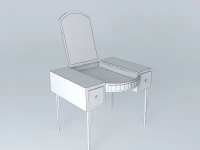 classical model - poudreuse 3D Free 3D model