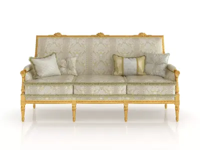 Victorian 3-seater sofa by Modenese 3D model