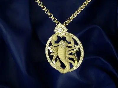 Pendant Scorpion 3D print model