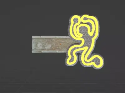 neon sign Free low-poly 3D model