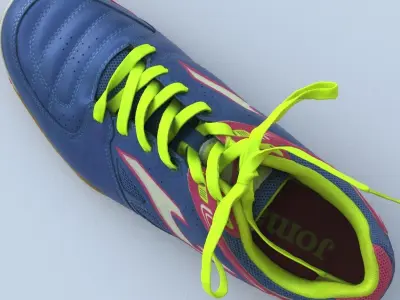 Sneaker High Poly soccer shoe 3D model