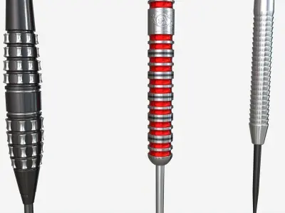 Steel tip Dart Set 3D model