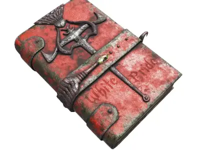 Vintage magic book Low-poly 3D model