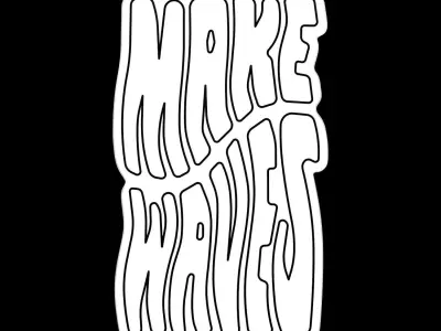 Make Waves Neon Sign 3D model