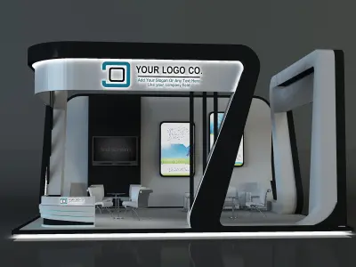  Booth Exhibition Stand a671a 3D model purchase