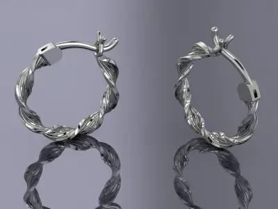 Jewelry Earrings Gold PK-54 3D print model