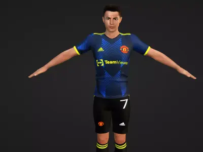 Cristiano Ronaldo - Manchester United Low-poly 3D model