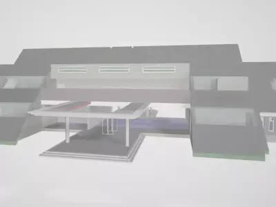 The triangle building 3D model