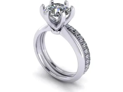 Matching Diamond Rings R2 3D print model