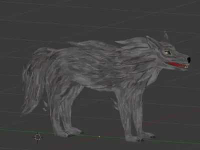 Dracon85 Toon Wolf Low-poly 3D model