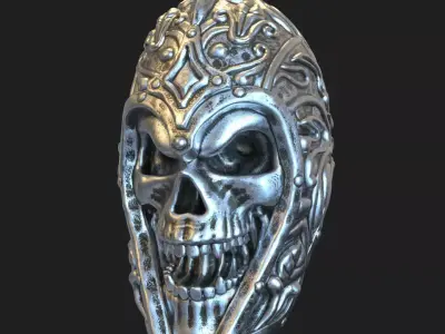 Skull pendant jewelry Warrior vol1 3D print model