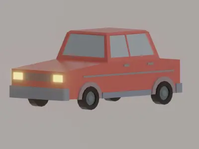 Low Poly Car Low-poly 3D model