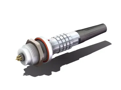 aviation connector pair water proof 3D print model