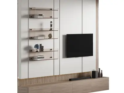 Modern TV Wall 012 3D model