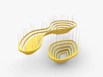 Pendant Ceiling Light 01 3D model