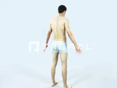 Prime D Beach Animated Rigged Sports Man Low-poly 3D model